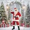 Plus Size Flannel Santa Suit Adult Costume Six Piece Set for Holiday Cheer